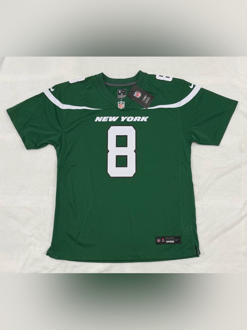 NWT Nike Aaron Rodgers #8 New York Jets NFL On Field Youth XL Jersey Green